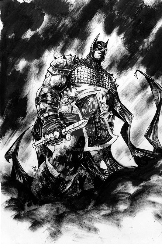 Absolute Batman original comic art for sale — hand-drawn ink illustration by Donny Gandakusuma