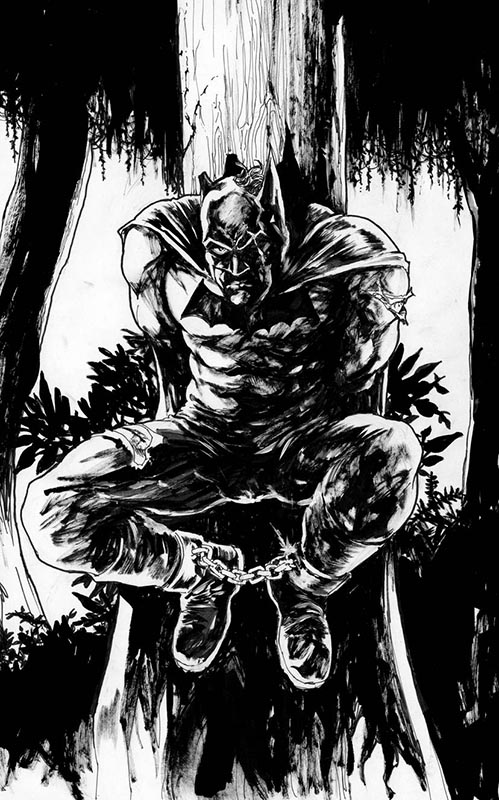 The Batman original comic art for sale — traditional ink on paper by Donny Gandakusuma